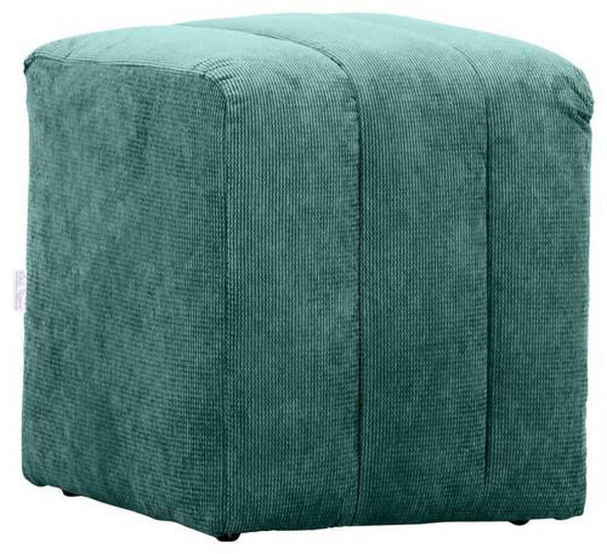 HOCKER in Textil Grün  - Schwarz/Grün, Design, Kunststoff/Textil (43/50/43cm) - Novel