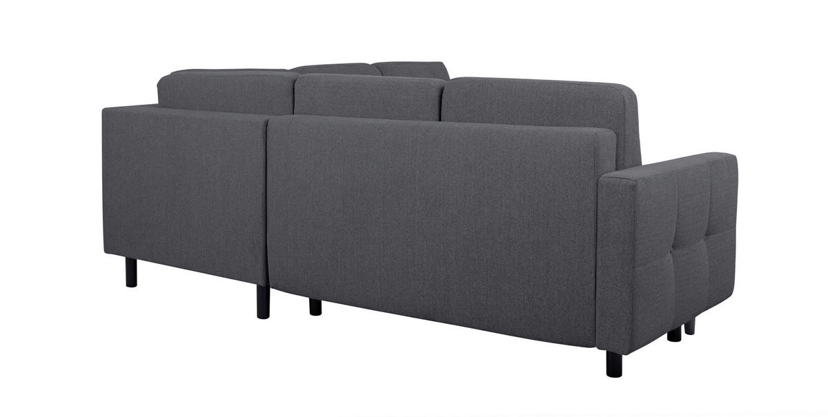 ECKSOFA in Dunkelgrau  - Dunkelgrau/Buchefarben, Design, Holz/Textil (242/242cm) - MID.YOU