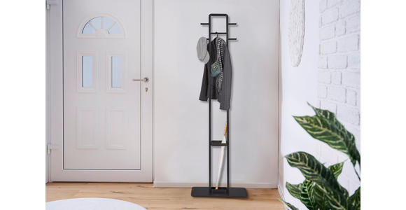 GARDEROBENSTÄNDER in Schwarz 56/180/28 cm - Schwarz, Trend (56/180/28cm) - Carryhome
