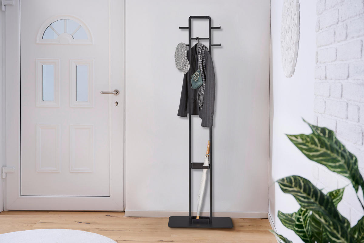 VJEŠALICA ZA GARD. SAMOSTOJEĆ crna    - crna, Trend (56/180/28cm) - Carryhome