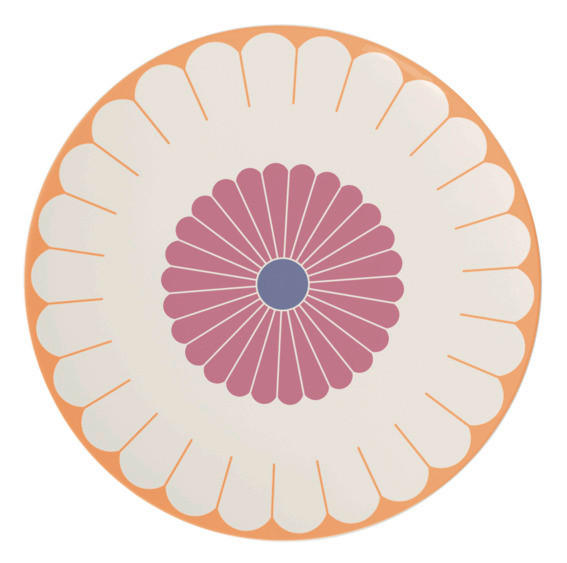 Villeroy & Boch Servierplatte Fleur Couleur Gelb, Rosa, Weiß, Pastellblau 2.5 cm