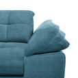 ECKSOFA in Mikrofaser Blau  - Chromfarben/Blau, Design, Textil/Metall (180/265cm) - Carryhome