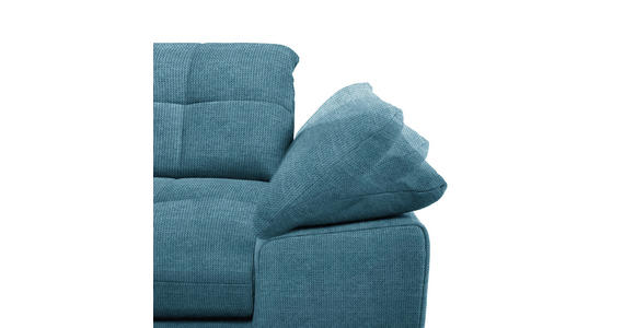 ECKSOFA in Mikrofaser Blau  - Chromfarben/Blau, Design, Textil/Metall (180/265cm) - Carryhome