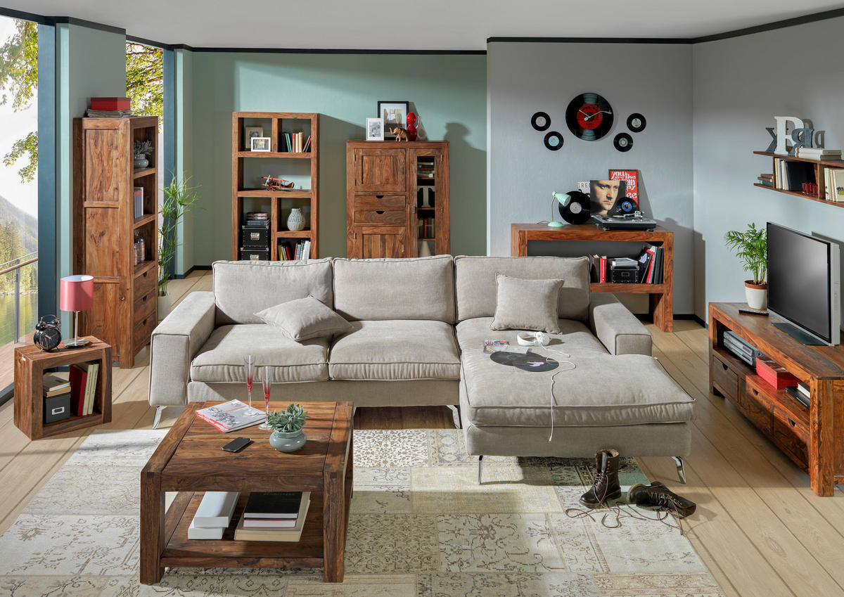 ZRCADLO 135/70/5 cm  - barvy sheesham, Lifestyle, dřevo (135/70/5cm) - Landscape