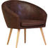 SESSEL Mikrofaser Dunkelbraun - Dunkelbraun/Naturfarben, Design, Holz/Textil (73/73/66cm) - Carryhome SESSEL Mikrofaser Dunkelbraun - Dunkelbraun/Naturfarben, Design, Holz/Textil (73/73/66cm) - Carryhome