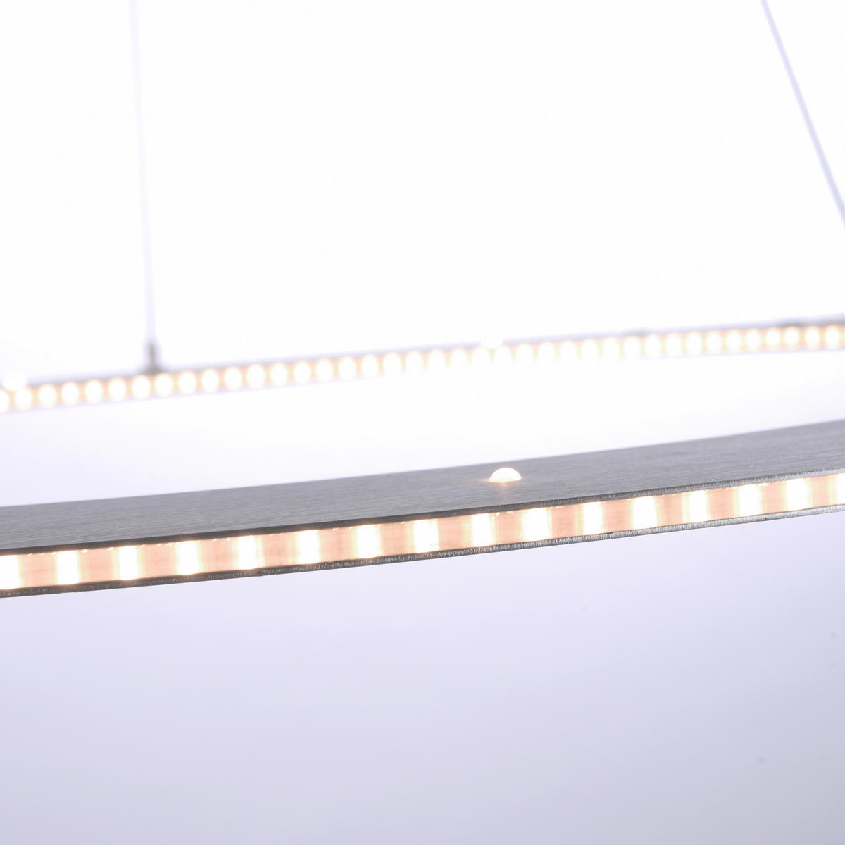 LED-HÄNGELEUCHTE 55/55/200 cm  - Alufarben, Design, Kunststoff/Metall (55/55/200cm) - Neuhaus PURE