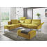 WOHNLANDSCHAFT - Edelstahlfarben/Gelb, Design, Textil/Metall (207/274cm)