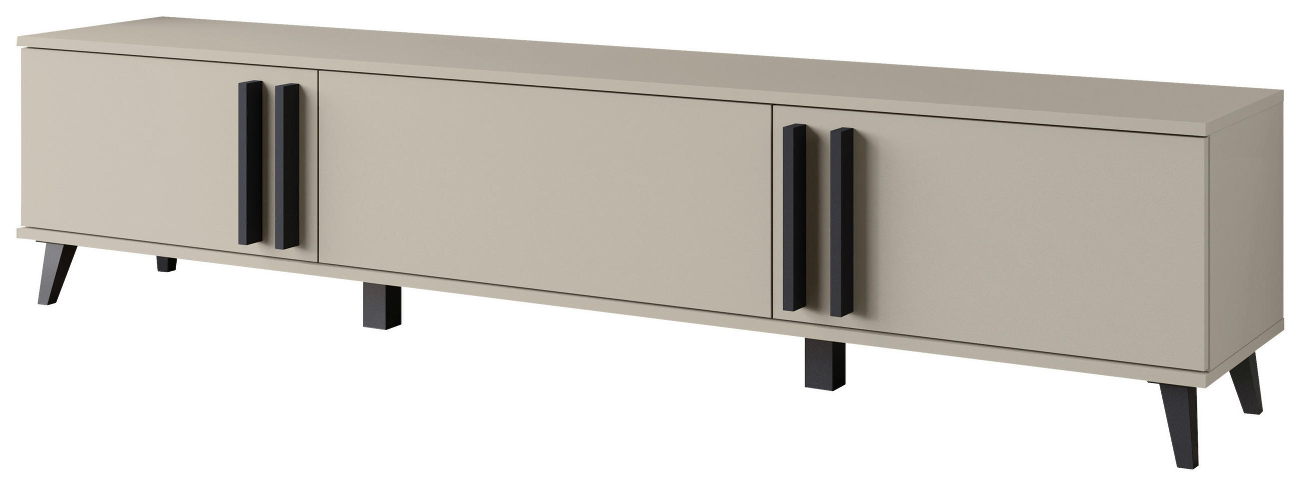 NÍZKA KOMODA, 180/40/33 cm - čierna/béžová, Trend, kompozitné drevo/plast (180/40/33cm)