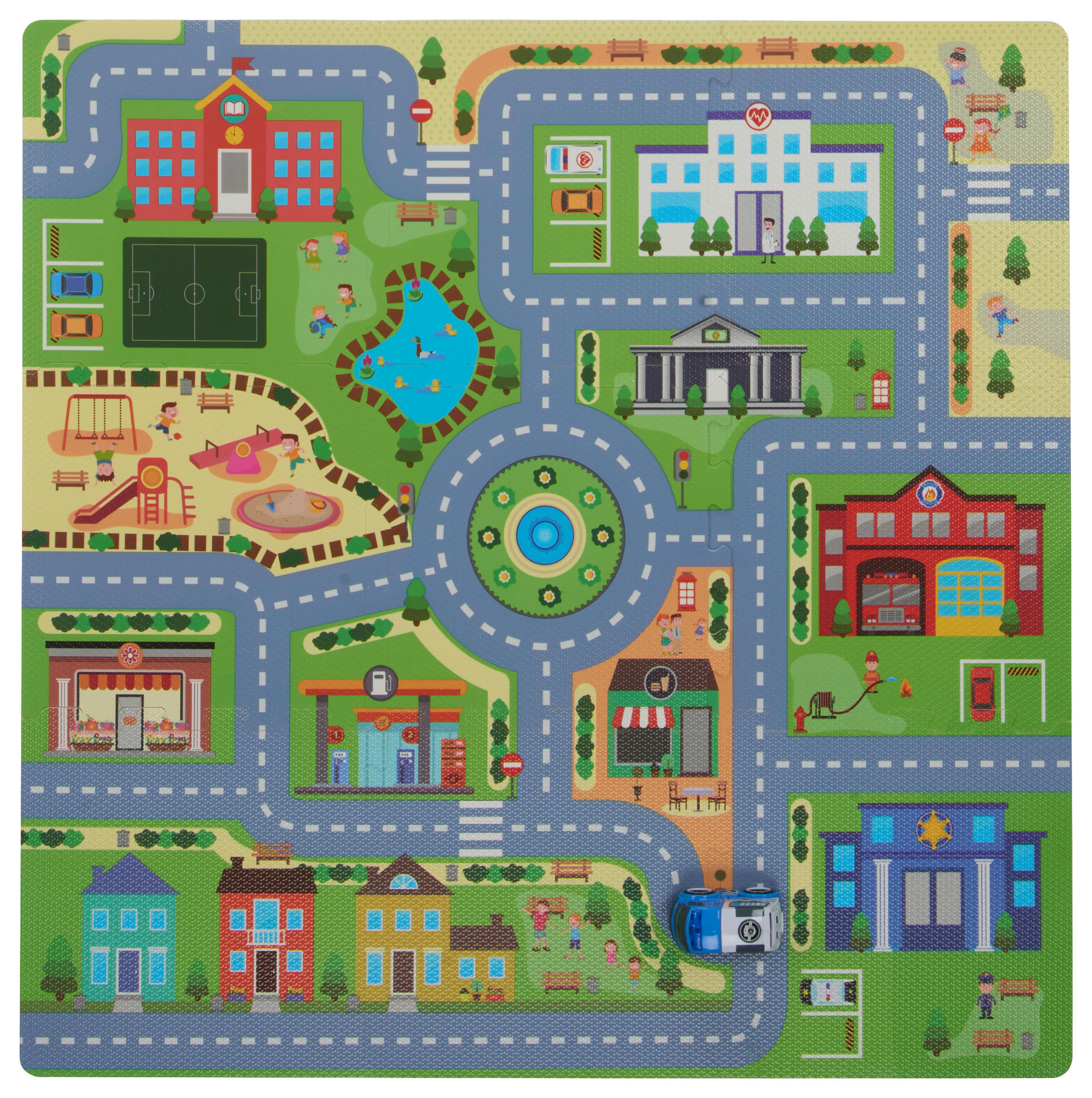 PUZZLEMATTE  - Multicolor, Basics, Kunststoff (92/92/1cm) - My Baby Lou