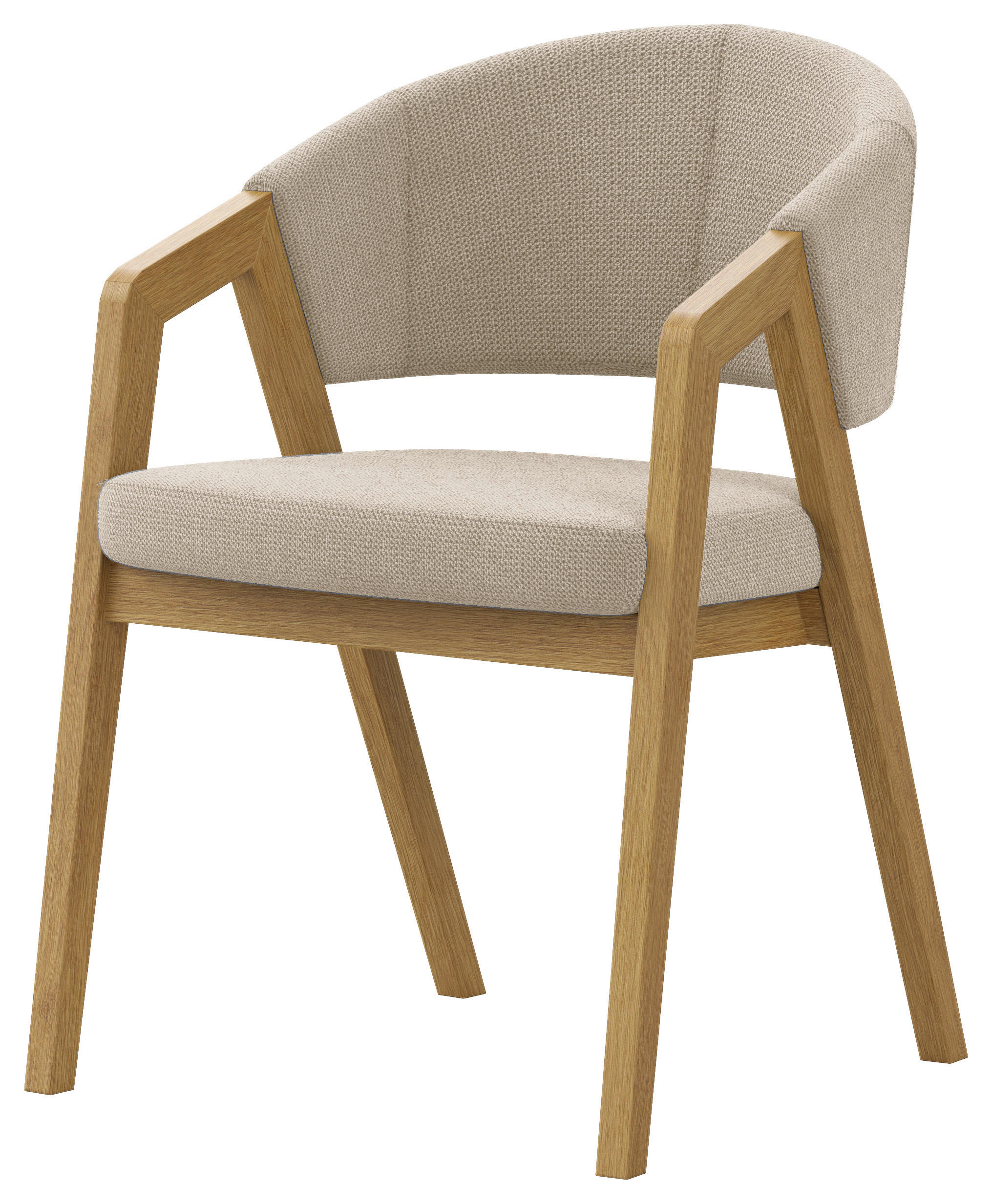 Carryhome Armlehnstuhl Natur, Eiche 59x96x60 cm