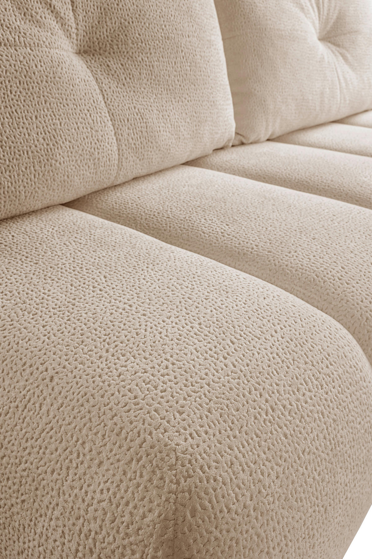SCHLAFSOFA  mit Bettkasten erhältlich, Bettfunktion erhältlich Struktur Beige  - Beige/Creme, Design, Holz/Textil (209/100/103cm) - MID.YOU
