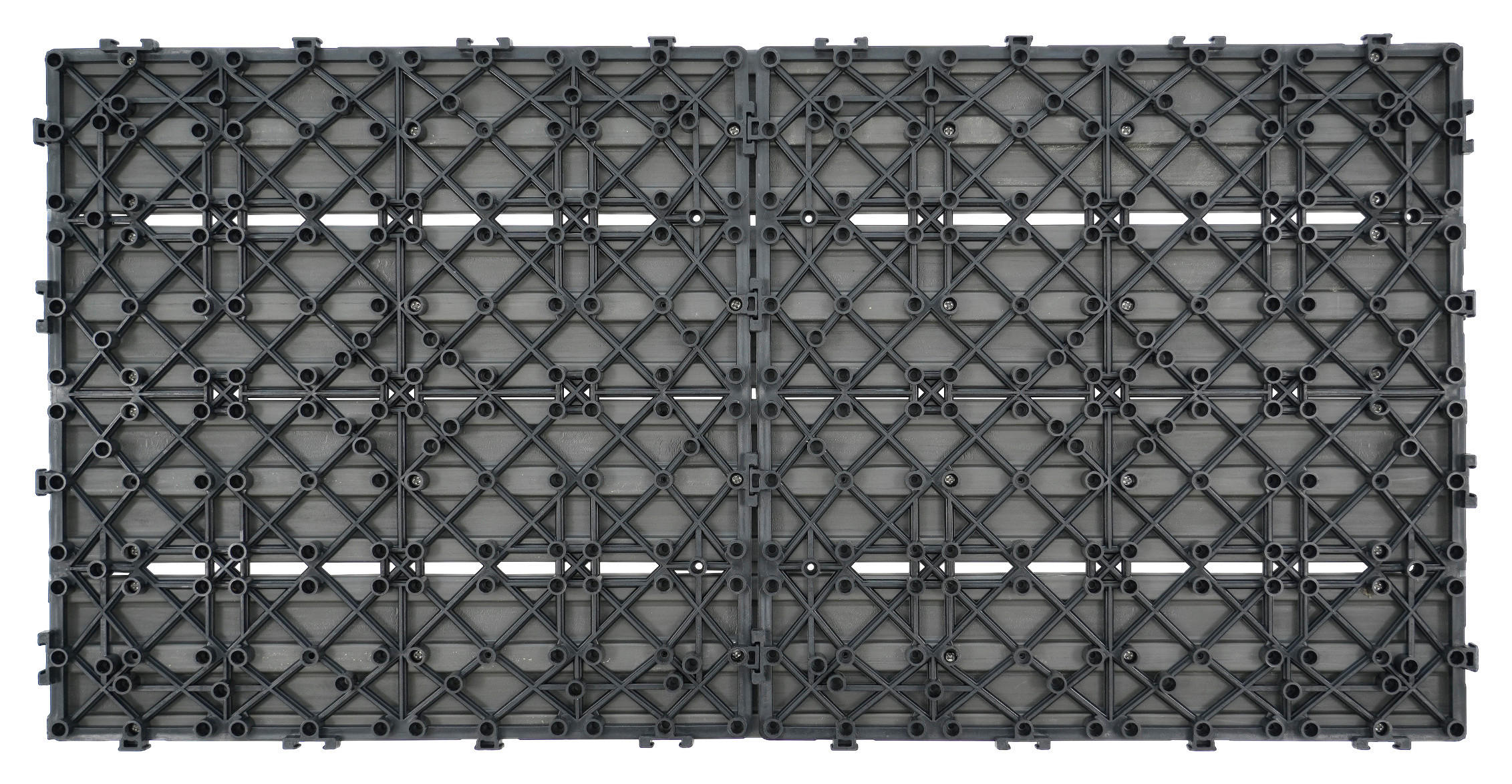 TERRASSENFLIESE 6 Stück  - Grau, KONVENTIONELL, Holzwerkstoff (30/60/2,1cm) - Ambia Garden