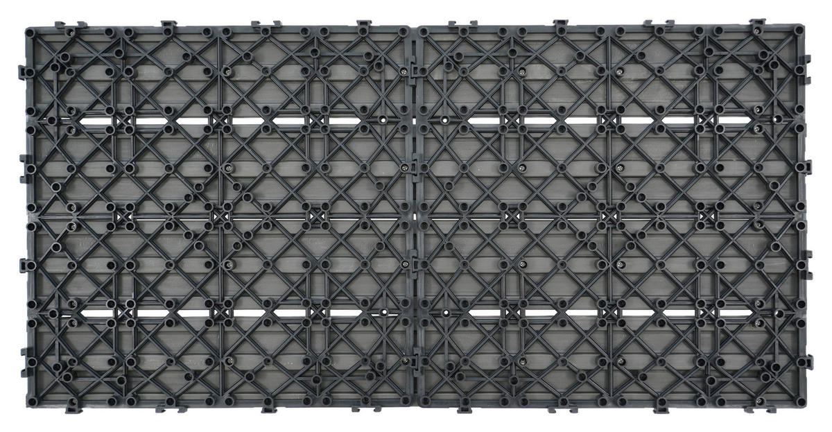 TERRASSENFLIESE 6 Stück  - Grau, KONVENTIONELL, Holzwerkstoff (30/60/2,1cm) - Ambia Garden