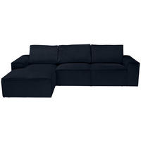 ECKSOFA Anthrazit Chenille  - Anthrazit/Schwarz, KONVENTIONELL, Kunststoff/Textil (168/272cm) - Carryhome