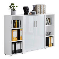 AKTENSCHRANK 172,6/113,6/33 cm  - Weiß Hochglanz/Weiß, MODERN, Holzwerkstoff (172,6/113,6/33cm) - MID.YOU