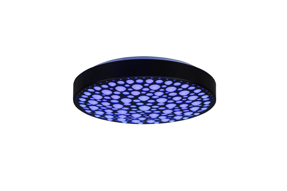 LED-DECKENLEUCHTE Chizu 40,5/9 cm   - Schwarz, Basics, Kunststoff (40,5/9cm)