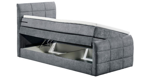 BOXSPRINGBETT 100/200 cm,  in Anthrazit  - Anthrazit, Basics, Holzwerkstoff/Kunststoff (100/200cm) - Xora