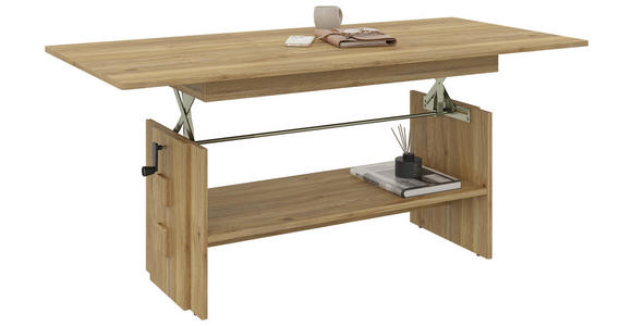 COUCHTISCH 110-140/65/51,5-61,5 cm rechteckig Eichefarben  - Eichefarben, KONVENTIONELL, Holzwerkstoff (110-140/65/51,5-61,5cm) - Xora