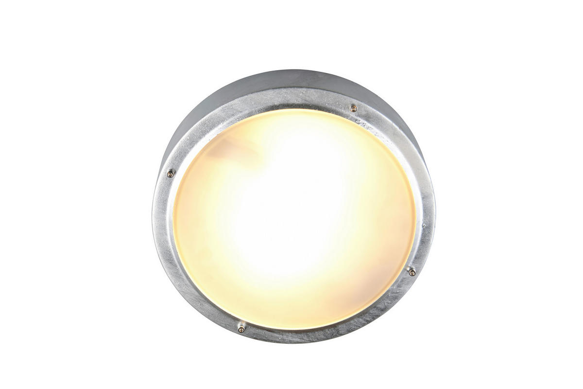 AUßENWANDLEUCHTE Barito 30/11 cm  - Zinkfarben/Weiß, Design, Glas/Metall (30/11cm) - Trio Leuchten