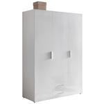 GARDEROBENSCHRANK  in 120/185/54 cm  - Chromfarben/Weiß, Design, Holzwerkstoff/Kunststoff (120/185/54cm) - Xora