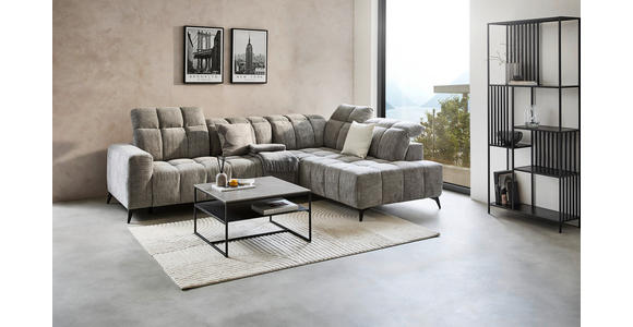 COUCHTISCH ESG 75/75/43 cm quadratisch Grau, Schwarz - Schwarz/Grau, Design, Glas/Keramik (75/75/43cm) - Novel