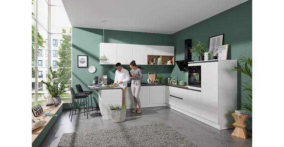 EINBAUKÜCHE   - Weiß, Design, Holzwerkstoff - Novel