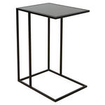BEISTELLTISCH 45/35/65 cm Schwarz rechteckig  - Schwarz, Design, Glas/Metall (45/35/65cm) - Novel
