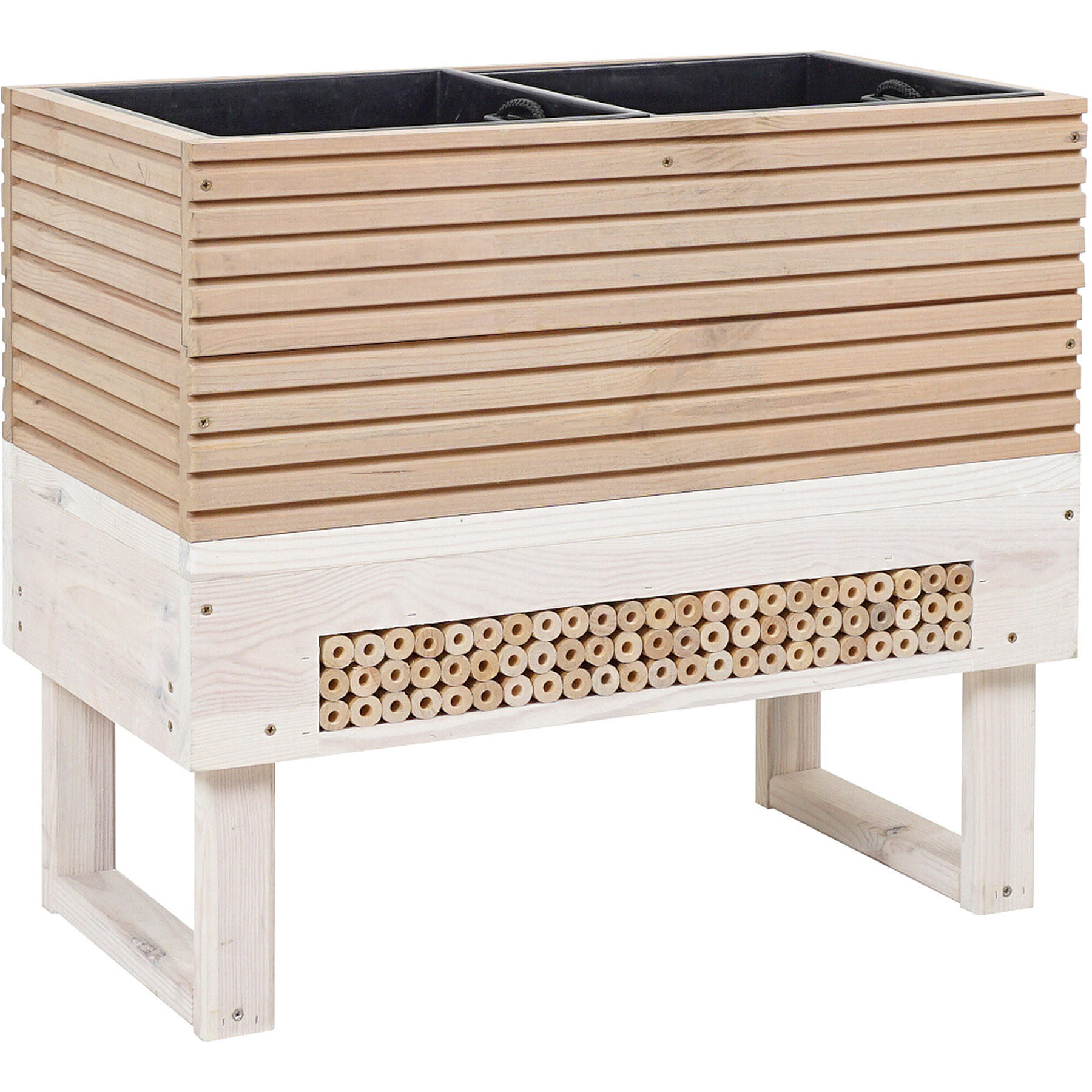 BLUMENKASTEN  - Kieferfarben, Basics, Holz/Kunststoff (61/54/33cm) - Siena Garden