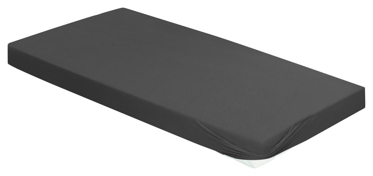 SPANNBETTTUCH Biber  - Graphitfarben, KONVENTIONELL, Textil (100/200cm) - Bierbaum
