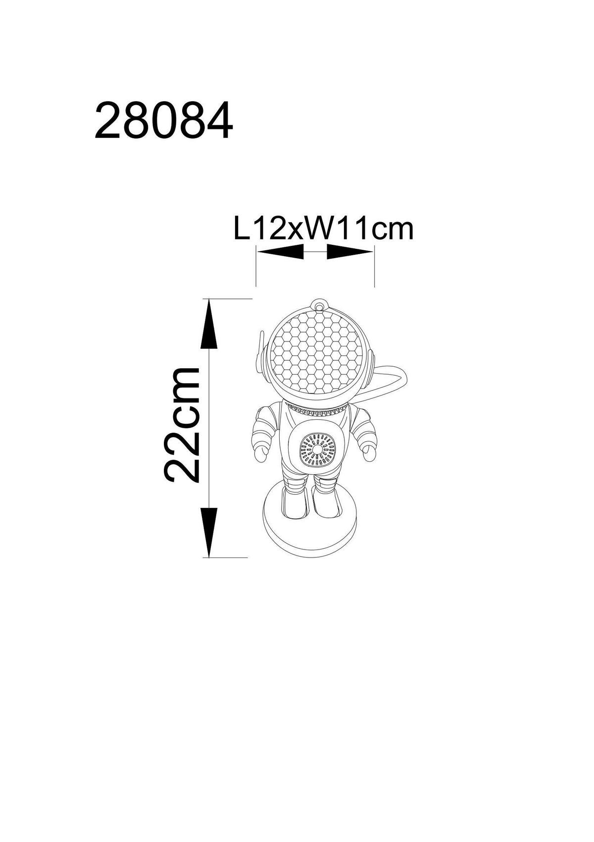 NAMIZNA LED-SVETILKA  COSMO   12/11/22 cm          - modra/rdeča, Trend, umetna masa (12/11/22cm)