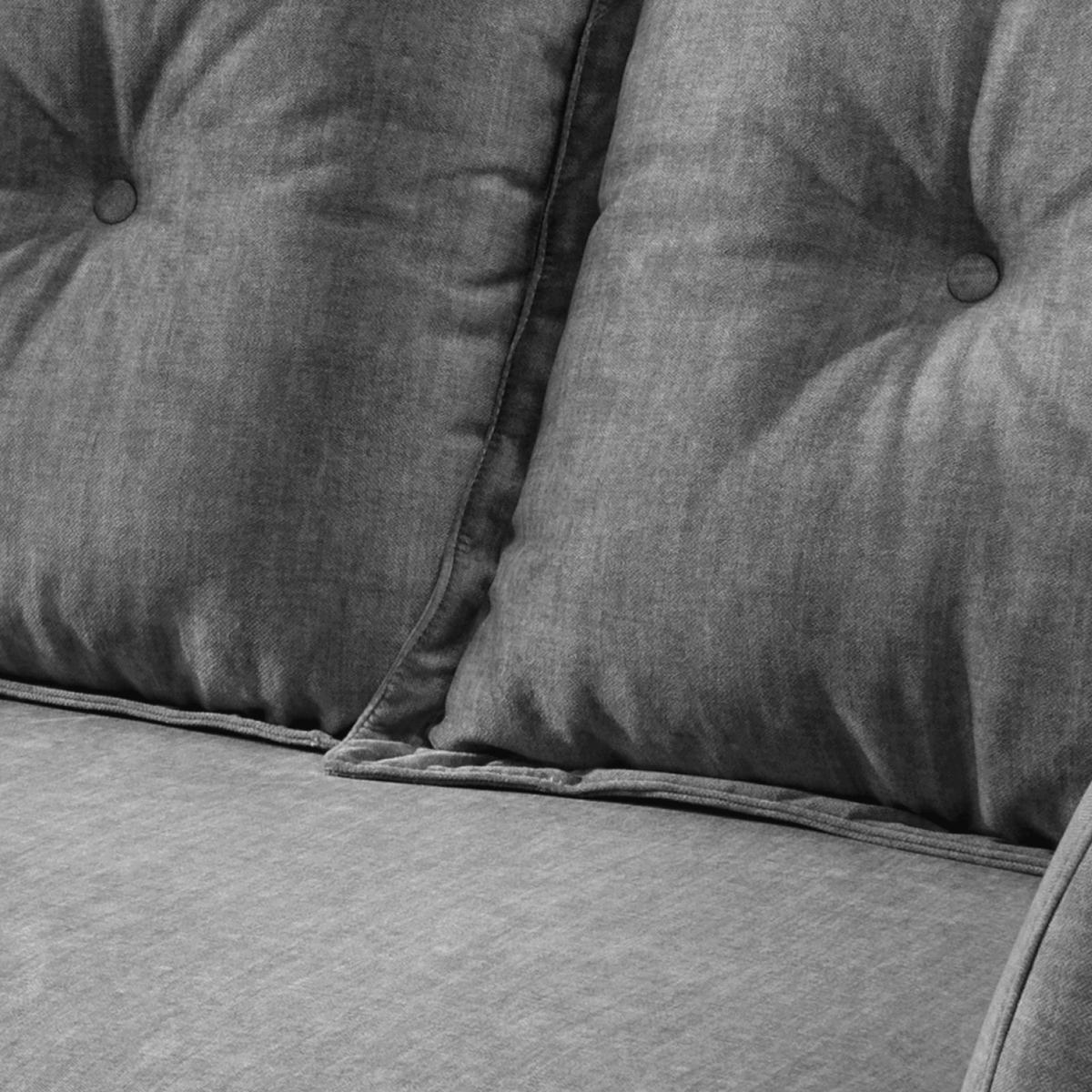 3-SITZER-SOFA in Velours Grau  - Buchefarben/Grau, Modern, Holz/Textil (236/94/103cm) - Livetastic