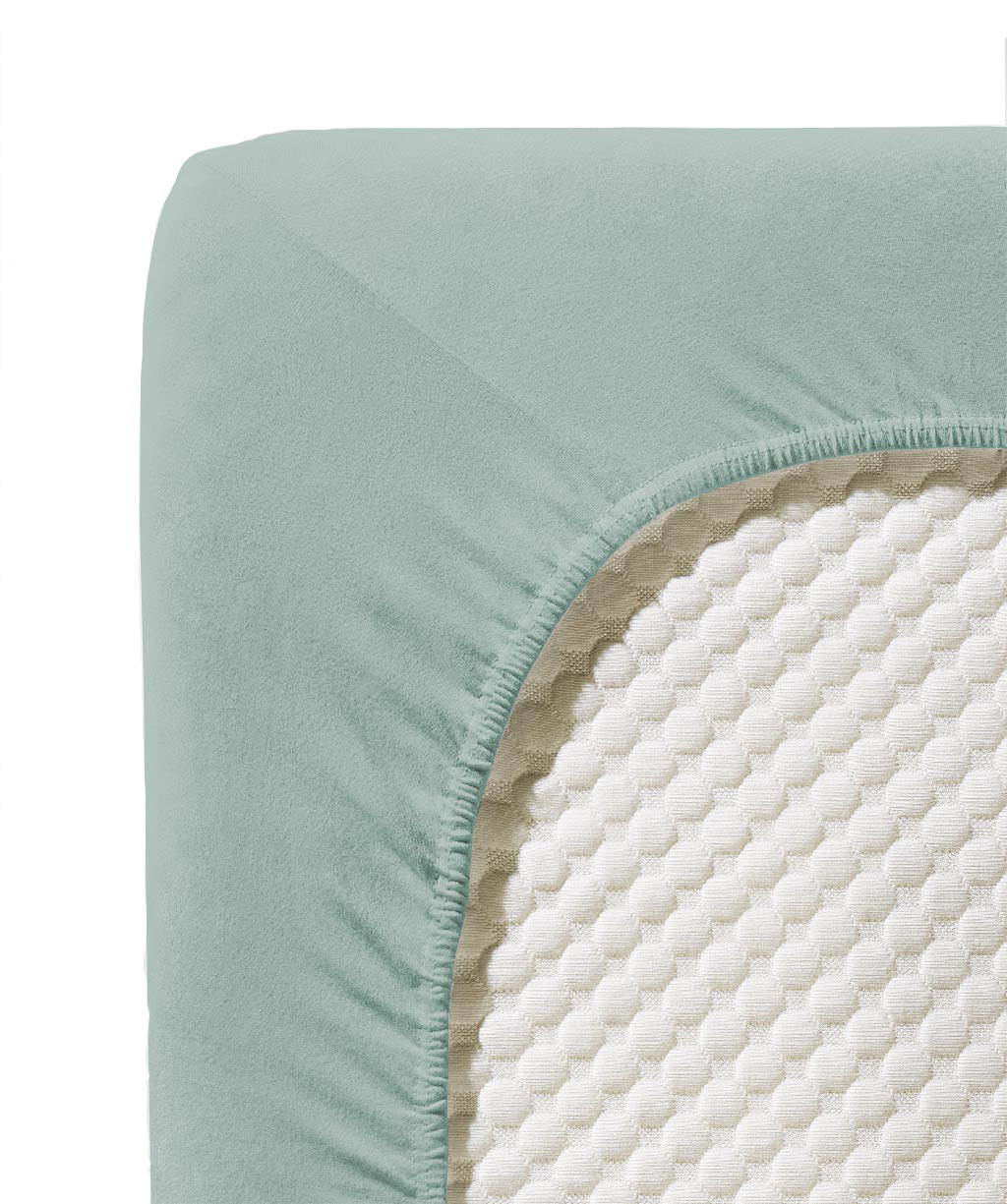 SPANNBETTTUCH Jenny C Single-Jersey  - Blau, Basics, Textil (100/200cm) - Fleuresse