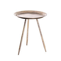 BEISTELLTISCH 47/47/38 cm Bronzefarben rund  - Bronzefarben, Trend, Metall (47/47/38cm)