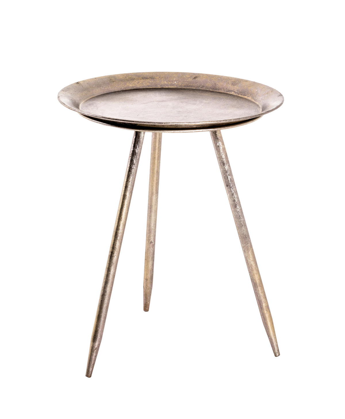 BEISTELLTISCH 47/47/38 cm Bronzefarben rund  - Bronzefarben, Trend, Metall (47/47/38cm)
