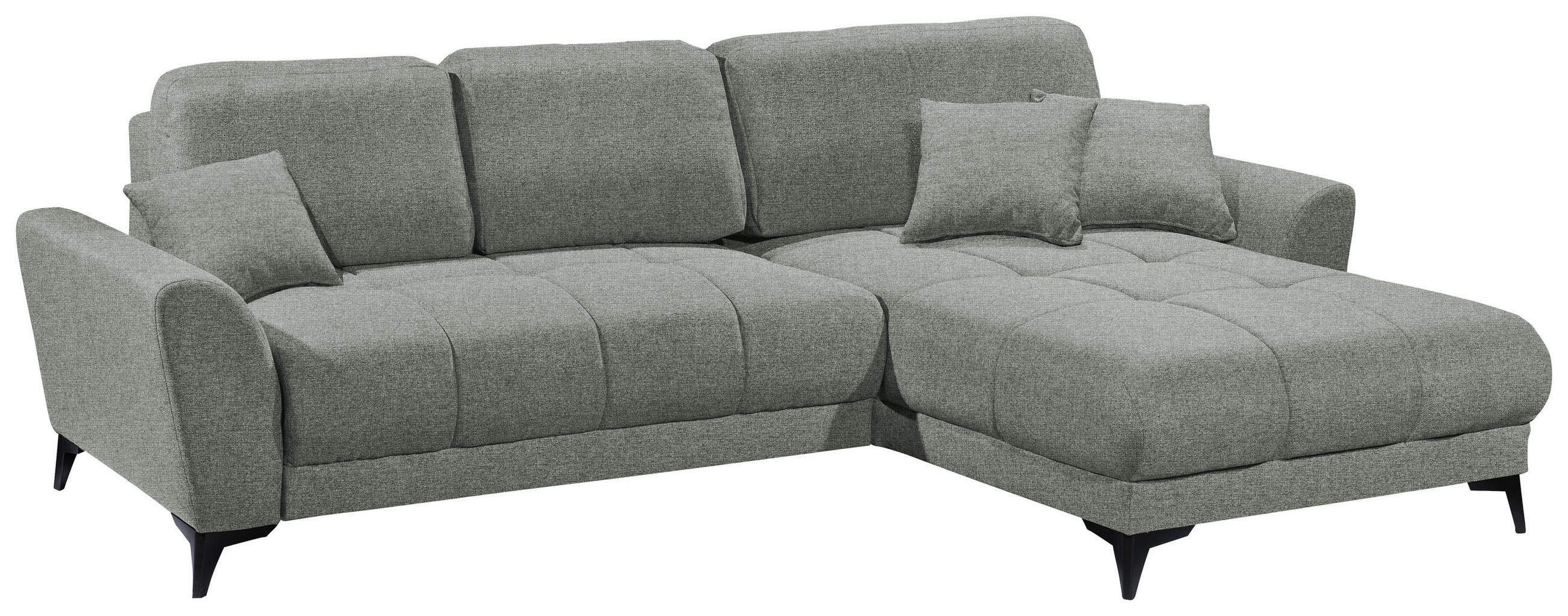 ECKSOFA in Webstoff Olivgrün  - Schwarz/Olivgrün, Konventionell, Kunststoff/Textil (281/189cm) - Carryhome