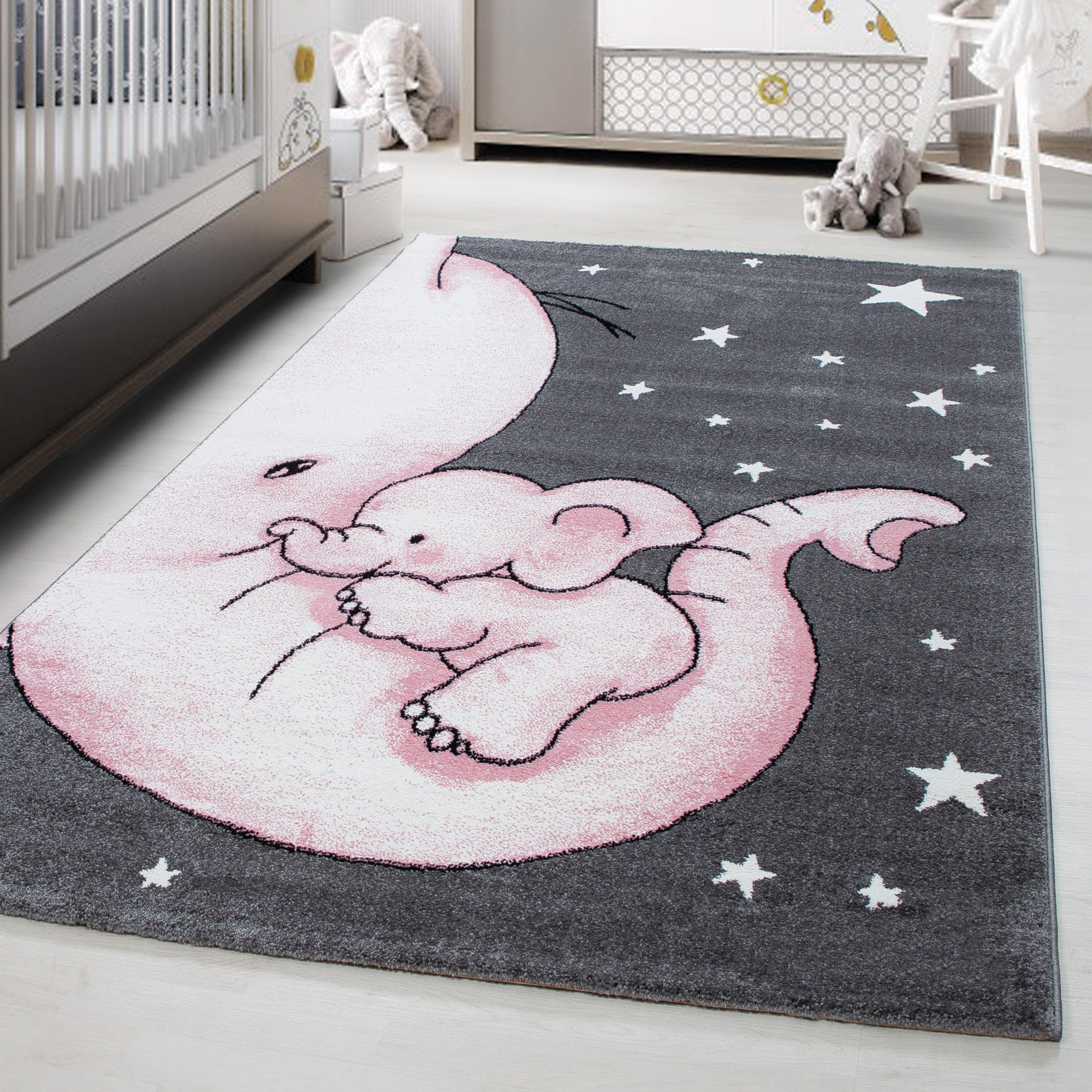 BARNMATTA 80/150 cm Kids 560  - vit/pink, Trend, textil (80/150cm) - Ben'n'jen