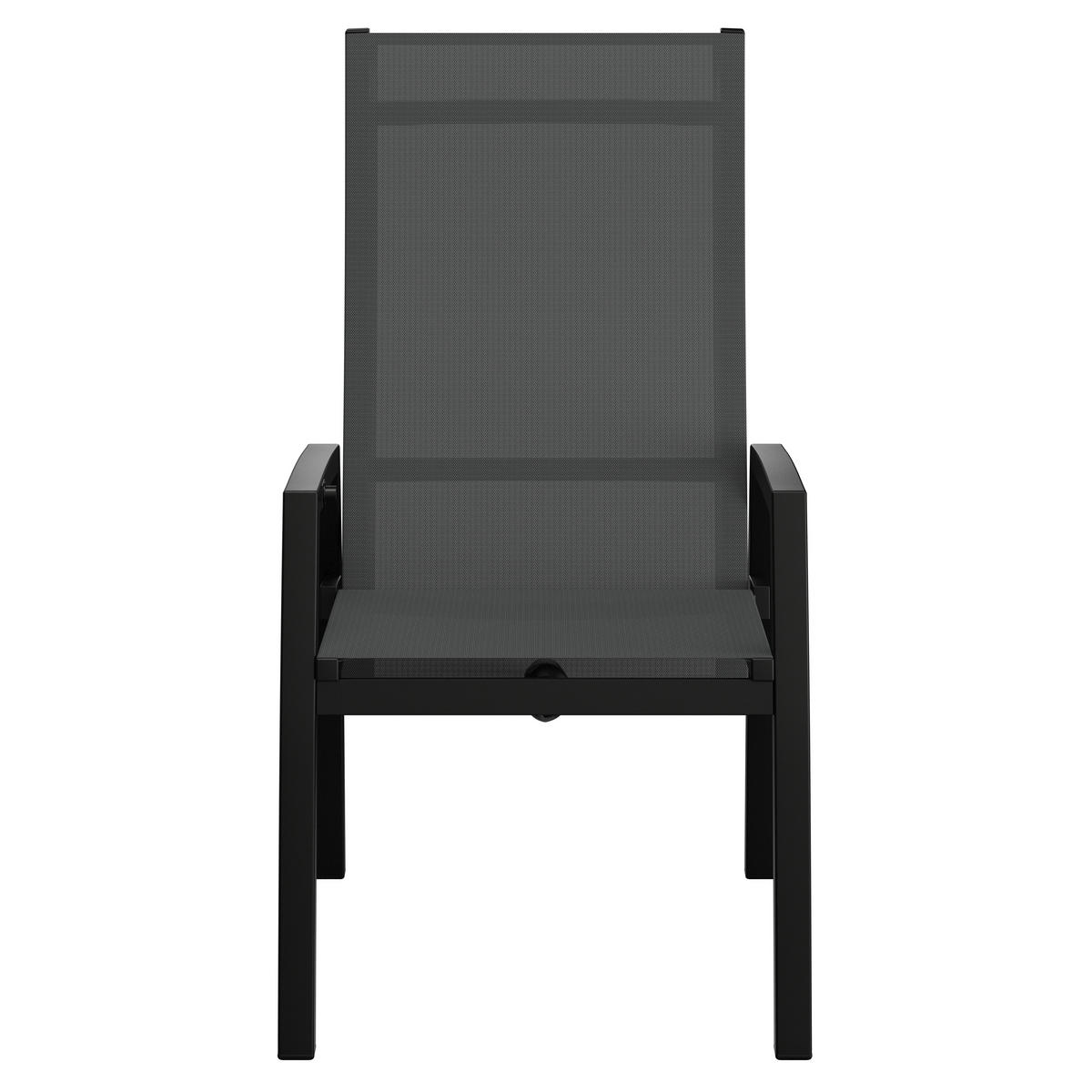 GARTENSESSEL Aluminium Anthrazit, Dunkelgrau  - Dunkelgrau/Anthrazit, Design, Textil/Metall (58/110/72cm) - Ambia Garden