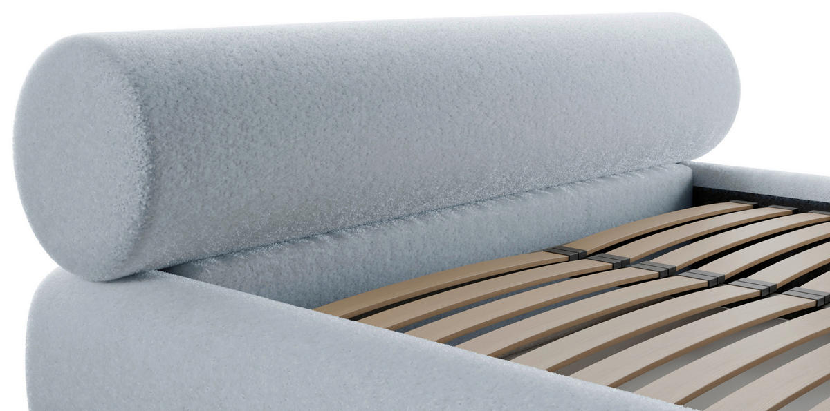 POLSTERBETT 160/200 cm,  in Hellgrau, Lattenrost, Bettkasten,  - Hellgrau/Schwarz, Design, Holz/Textil (160/200cm) - Chameo