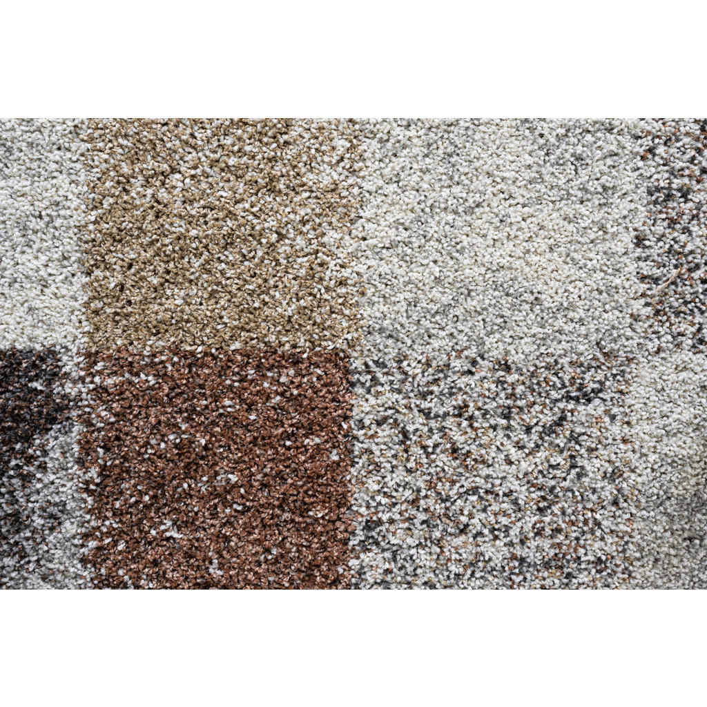 Thumbnail - Novel Webteppich Mehari, Gold, Dunkelgrau, Terracotta, Textil, Abstraktes, rechteckig, 120x170 cm, Oeko-Tex® Standard 10...