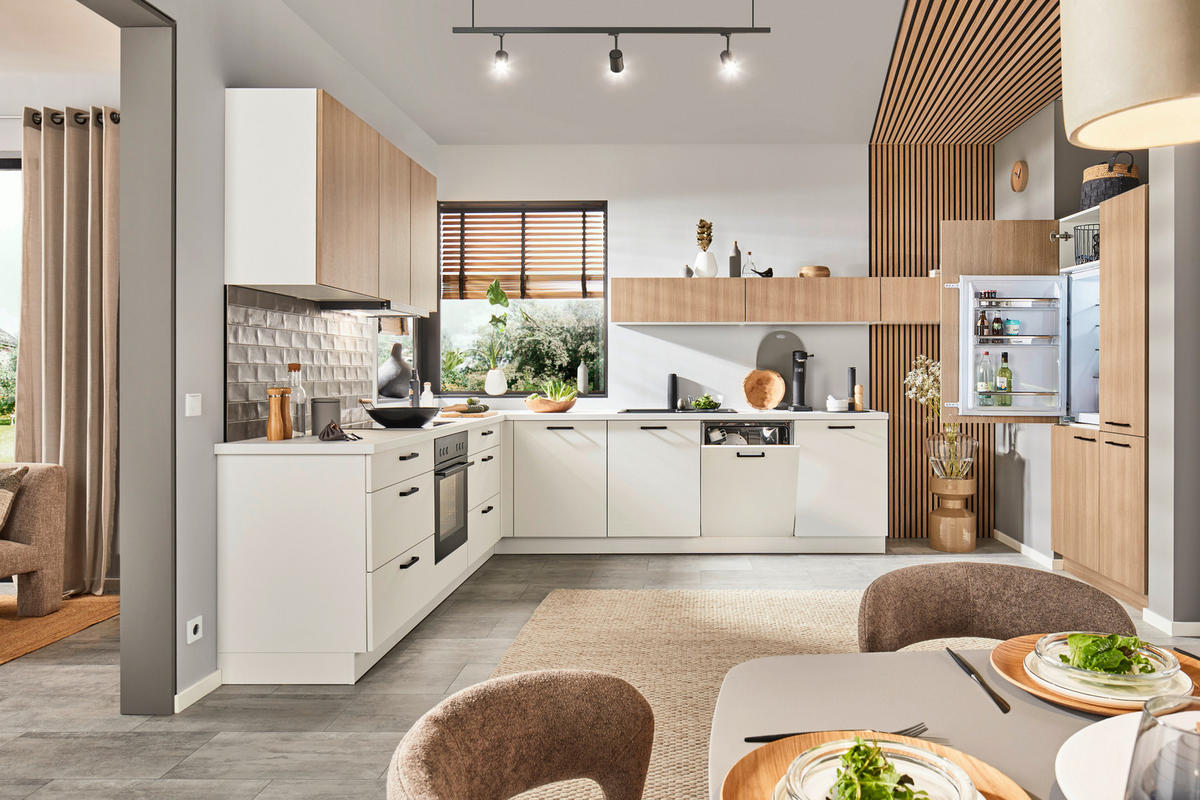 EINBAUKÜCHE   - Weiß, Design, Holzwerkstoff - Dieter Knoll