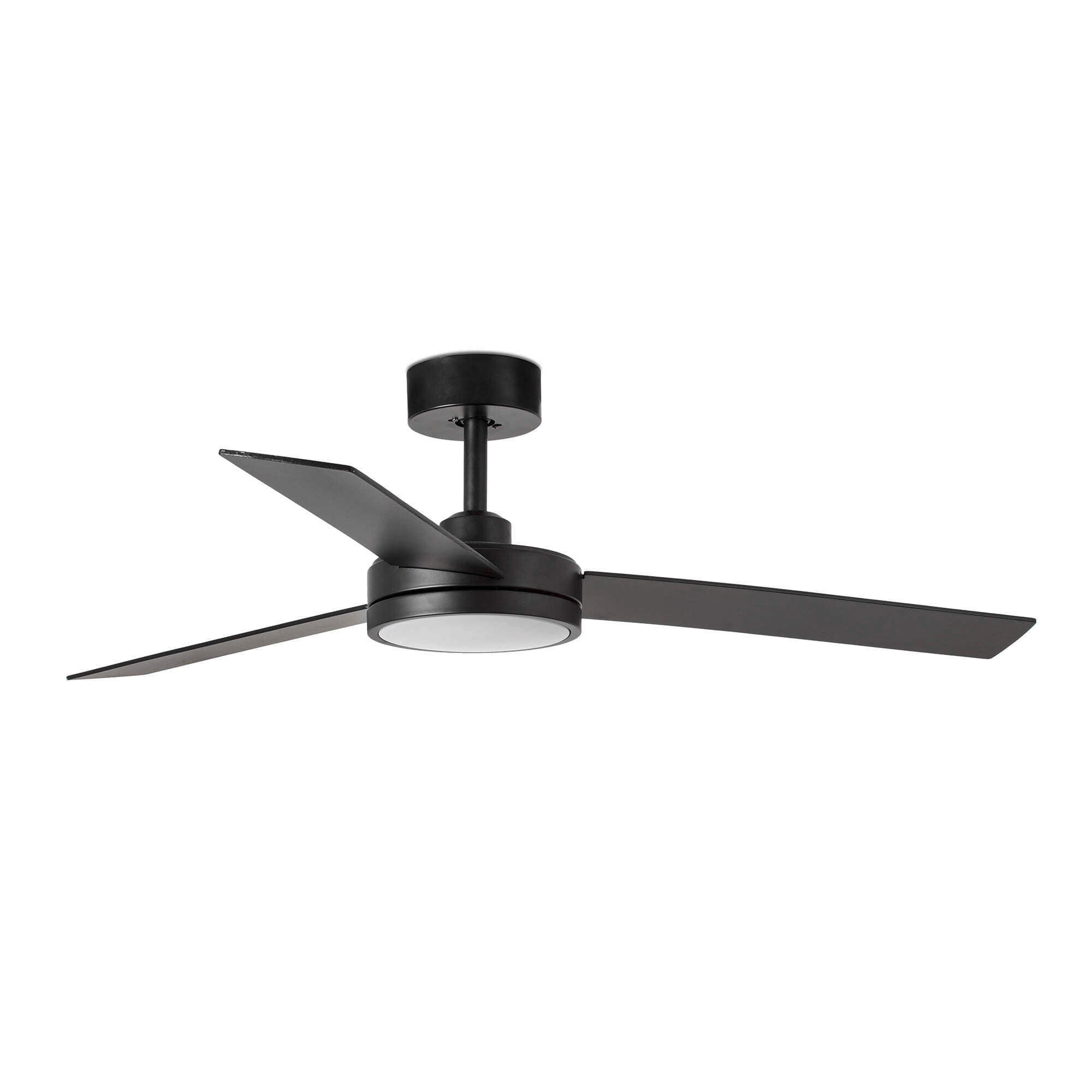 Ventilator mit Beleuchtung 132/29.1 cm   - Schwarz, KONVENTIONELL, Holzwerkstoff/Metall (132/29.1cm)