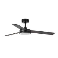 Ventilator mit Beleuchtung 132/29.1 cm   - Schwarz, KONVENTIONELL, Holzwerkstoff/Metall (132/29.1cm)