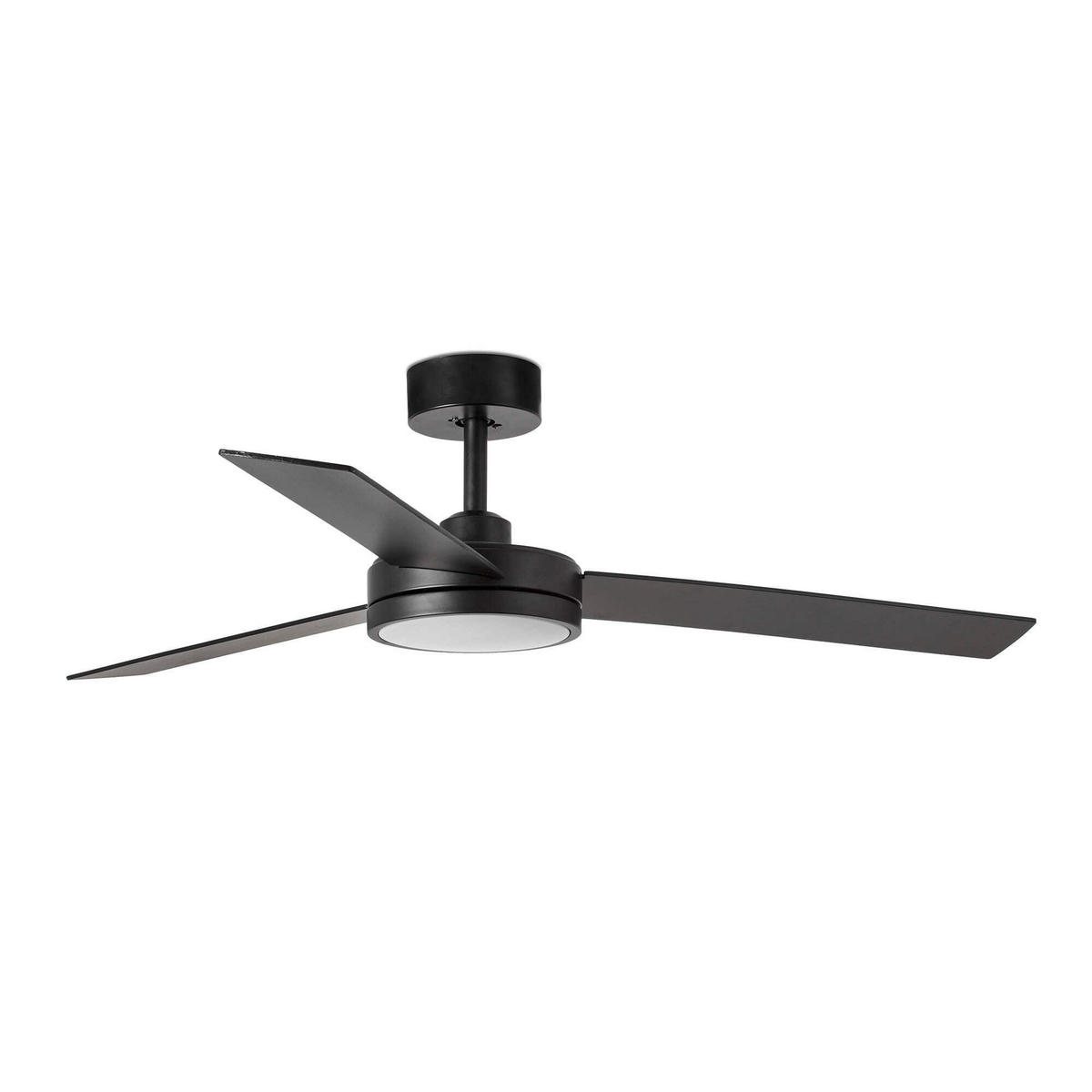 Ventilator mit Beleuchtung 132/29.1 cm   - Schwarz, KONVENTIONELL, Holzwerkstoff/Metall (132/29.1cm)