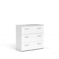 KOMODA, bílá, 74,1/69,9/36 cm - bílá/barvy stříbra, Design, kompozitní dřevo/plast (74,1/69,9/36cm) - Livetastic