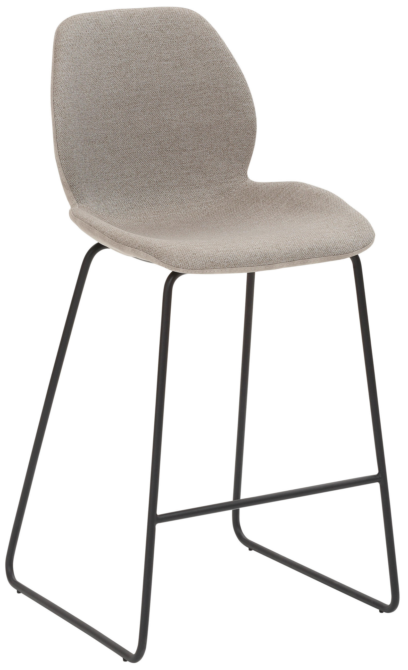 TRESENSTUHL Webstoff Hellgrau  - Hellgrau/Schwarz, KONVENTIONELL, Textil/Metall (49/97/52cm) - Livetastic