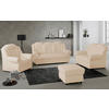 HOCKER in Textil Beige  - Beige/Schwarz, KONVENTIONELL, Kunststoff/Textil (68/45/68cm) - Livetastic