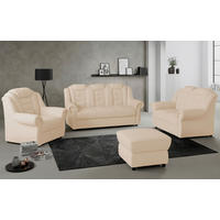 SESSEL Lederlook Beige    - Beige/Schwarz, KONVENTIONELL, Kunststoff/Textil (104/102/101cm) - Livetastic