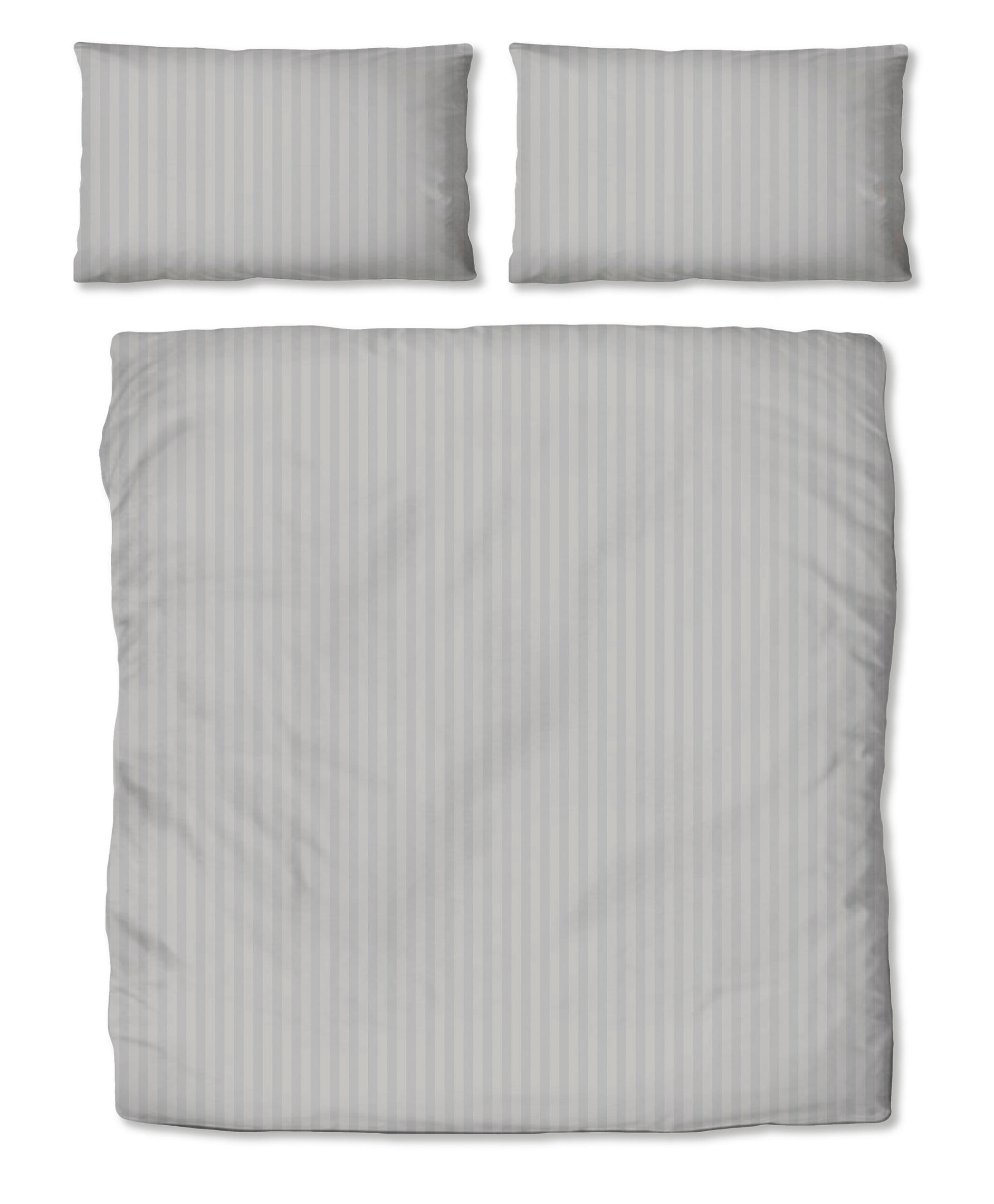 BETTWÄSCHESET 2-teilig Damast 200/210 cm  - Hellgrau, Konventionell, Textil (200/210cm) - Dieter Knoll