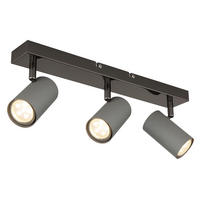 STRAHLER - Schwarzchrom/Grau, Design, Metall (41/10/12cm) - Globo