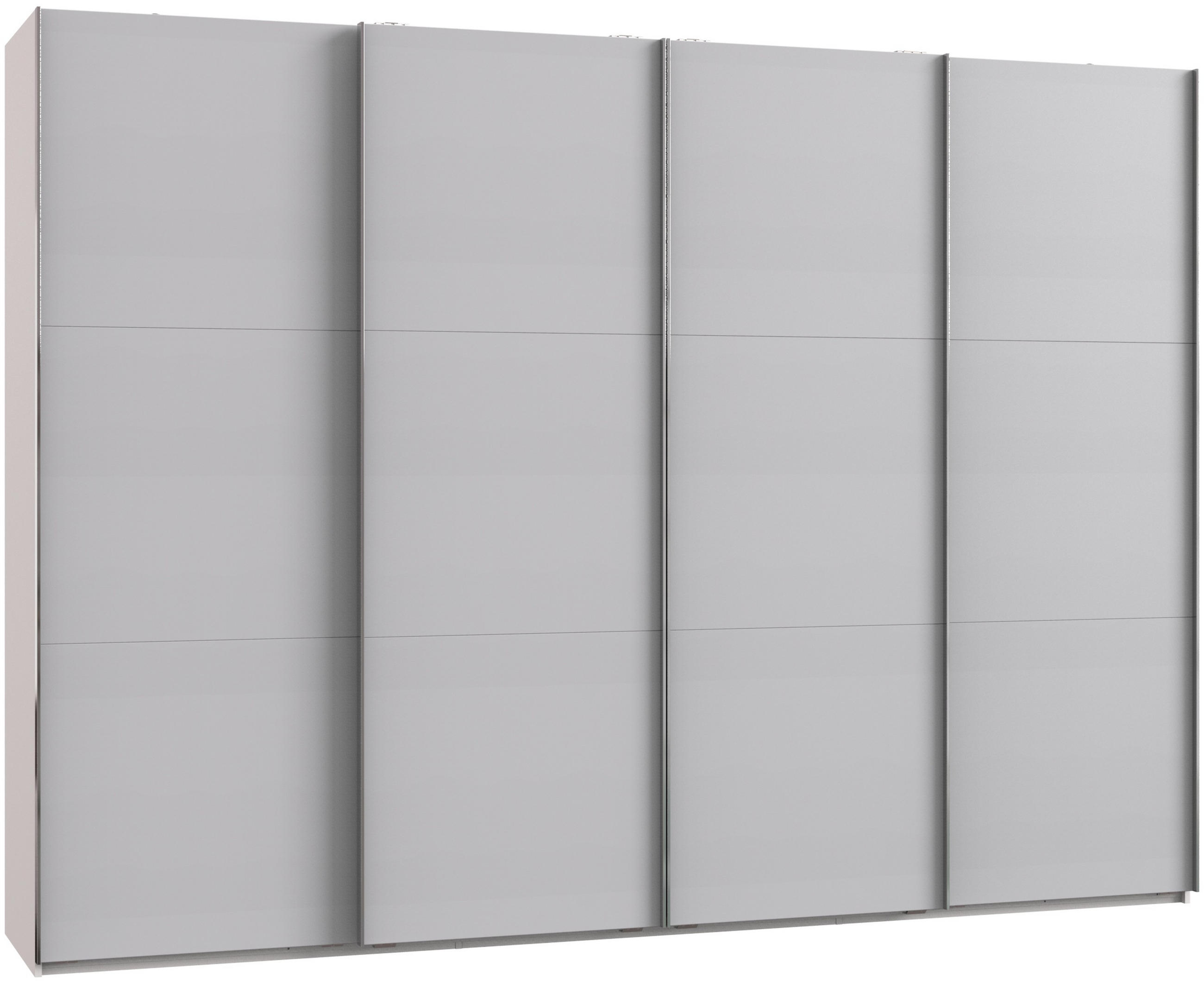 SCHWEBETÜRENSCHRANK 300/216/65 cm 4-türig  - Chromfarben/Hellgrau, MODERN (300/216/65cm) - MID.YOU